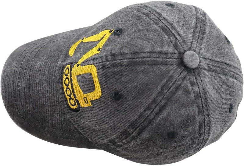 Vxchkerm Construction Site Vehicles Hats, Adjustable Vintage Embroidered Baseball Cap - Image 4